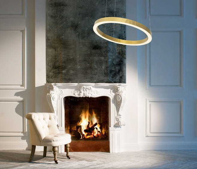 Utsikt Pendant Light Max Light Luxury P0369D Gold LED 70 cm Pendant Light Max Light Luxury P0369D Gold LED 70 cm