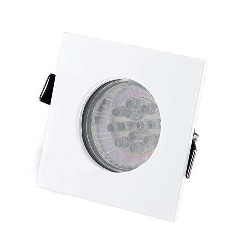 Kontrollera Inbyggd armatur Max Light Square H0092 vit GU10 IP44 8x8 cm
