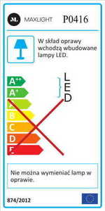 Pendant Light Max Light Zoom P0416 Black LED 6W 3 Pendant Light Max Light Zoom P0416 Black LED 6W small 3