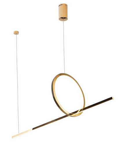 Kontrollera Pendant Light Max Light Lozanna P0390 Gold 2-Light LED 100 cm