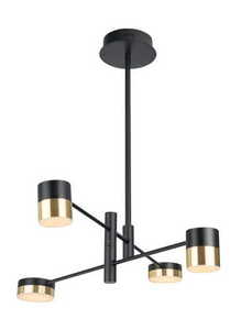 Pendant Light Max Light Puma P0404 4-Light Gold Black LED 82 cm small 0