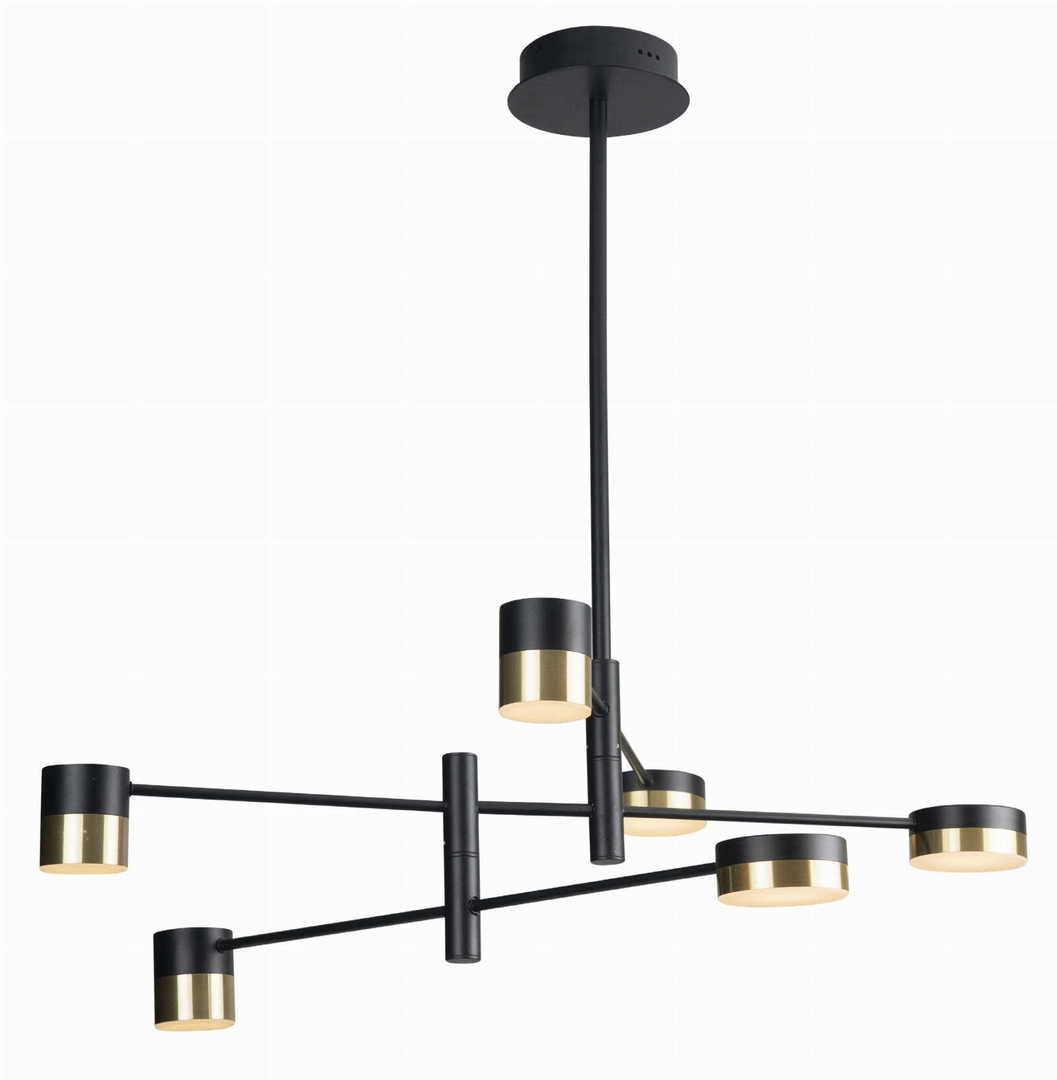 Kontrollera Pendant Light Max Light Puma P0405 Gold 6-Light LED 82 cm Pendant Light Max Light Puma P0405 Gold 6-Light LED 82 cm