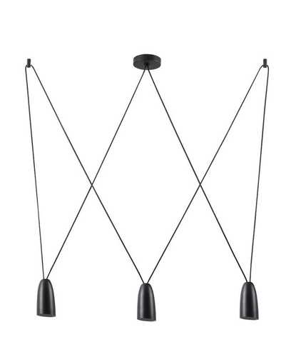 Kontrollera Pendant Light Max Light Sistema P0399 Black Metal 3-Light G9 80 cm