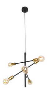 Pendant Light Max Light TODI P0397 Black Gold 6-Light E27 60 cm 0 Pendant Light Max Light TODI P0397 Black Gold 6-Light E27 60 cm small 0