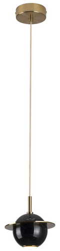 Kontrollera Pendant Light Max Light Uranos P0414 Black Gold Marble 16 cm