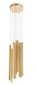 Pendant Light Max Light Organic Gold 10-Light LED P0265D small 0