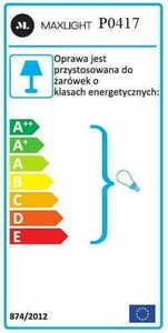 Pendant Light Max Light Arwena P0417 Gold 7-Light 50 cm small 3