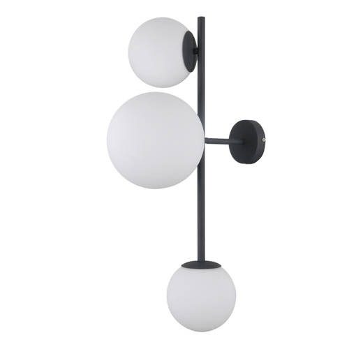 Kontrollera Vägglampa Italux svart modern 3 ljuskällor E27 60 cm WL-31221-3A-SBL