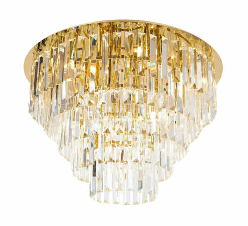 Kontrollera Plafond Max Light Monaco C0206 guld 60 cm 15xG9