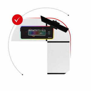 Huzaro Hero 6.3 White gaminghörnskrivbord 154 cm small 5