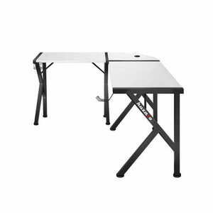 Huzaro Hero 6.3 White gaminghörnskrivbord 154 cm small 1