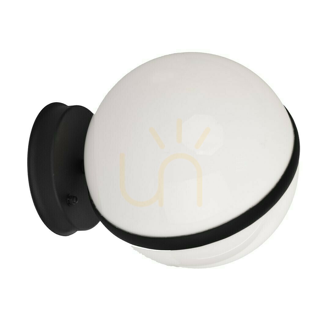 Svart Circulo Trädgård Vägglampa 1x E27 IP44