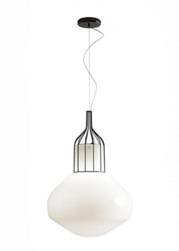 Kontrollera Hängande lampa Fabbian Aérostat 43cm - svart krom - F27A13 24