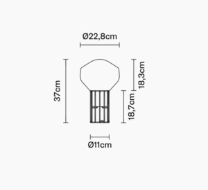 Fabbian Aérostat 37cm bordslampa - förgylld mässing - F27B01 19 small 6