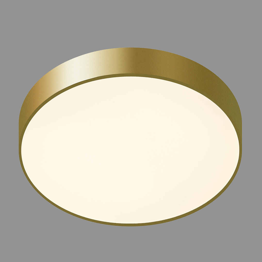 Utsikt Plafond Italux vit gyllene LED 30W 40 cm 3000K 5361-830RC-GD-3 Plafond Italux vit gyllene LED 30W 40 cm 3000K 5361-830RC-GD-3