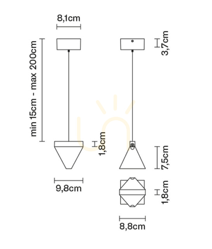 Förhandsvisning Hängande lampa Fabbian TRIPLA F41A0176 Brons Hängande lampa Fabbian TRIPLA F41A0176 Brons