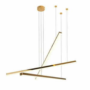 Pendellampa Max Light Trio 3 P0426D guld LED dimbar 100 cm small 0