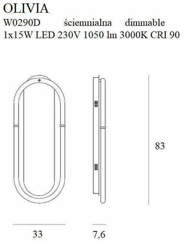 Kontrollera Vägglampa Max Light Olivia W0290D guld LED 83 cm