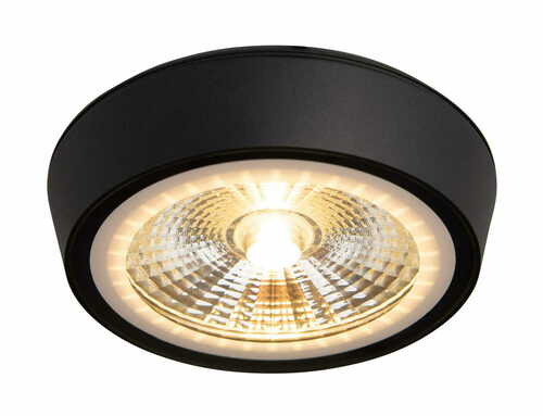 Kontrollera Plafond Max Light Charon C0208 svart LED 11W Ø12,8 cm IP65
