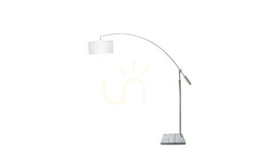 Kontrollera Azzardo BIANCA vit/krom golvlampa E27 60 W AZ0005