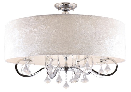 Kontrollera Plafond Max Light Amsterdam krom 80 cm 8-ljus C0059