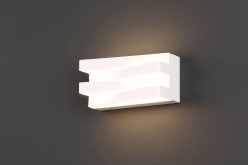 Kontrollera Vägglampa Max Light Araxa W0177 vit LED 21 cm
