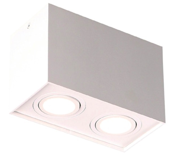 Kontrollera Plafond Max Light Basic Square II vit 2xGU10 metall C0088 Plafond Max Light Basic Square II vit 2xGU10 metall C0088