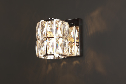 Kontrollera Vägglampa Max Light Diamante I W0205 krom glas/metall G9