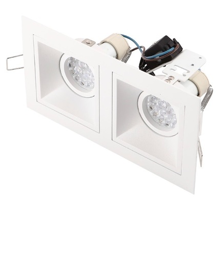 Kontrollera Infälld armatur Max Light HIT II vit 2xGU10 metall H0081