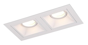 Infälld armatur Max Light HIT II vit 2xGU10 metall H0081 small 0