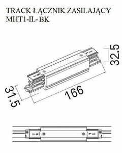Strålkontakt för 1-fas skena Max Light MAX svart aluminium MHT1-IL-BK-MAX small 1