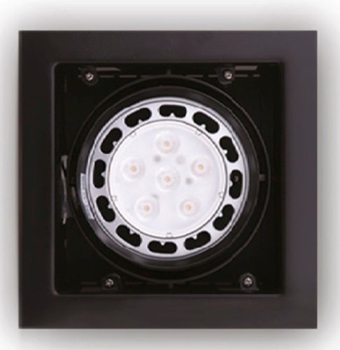 Kontrollera Inbyggd armatur Max Light MATRIX H0048 svart metall AR111 18,5x18,5 cm