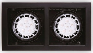 Inbyggd armatur Max Light MATRIX II svart 2xAR111 H0049 small 0