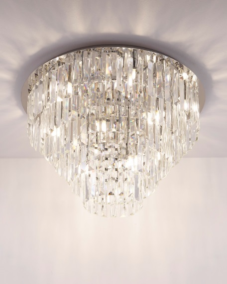 Plafond Max Light Monaco C0137 krom glas 60 cm 15-armad