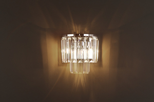 Vägglampa Max Light Monaco W0209 krom 2-ljus glas/metall small 0