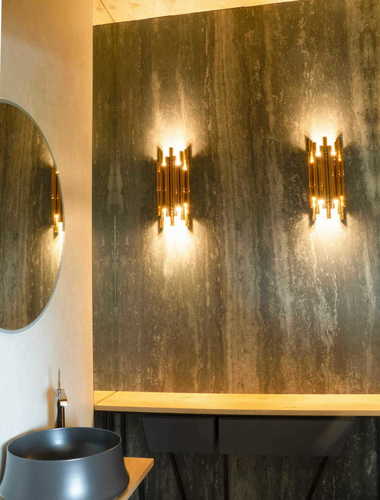 Kontrollera Vägglampa Max Light Organic Gold LED 43 cm W0187