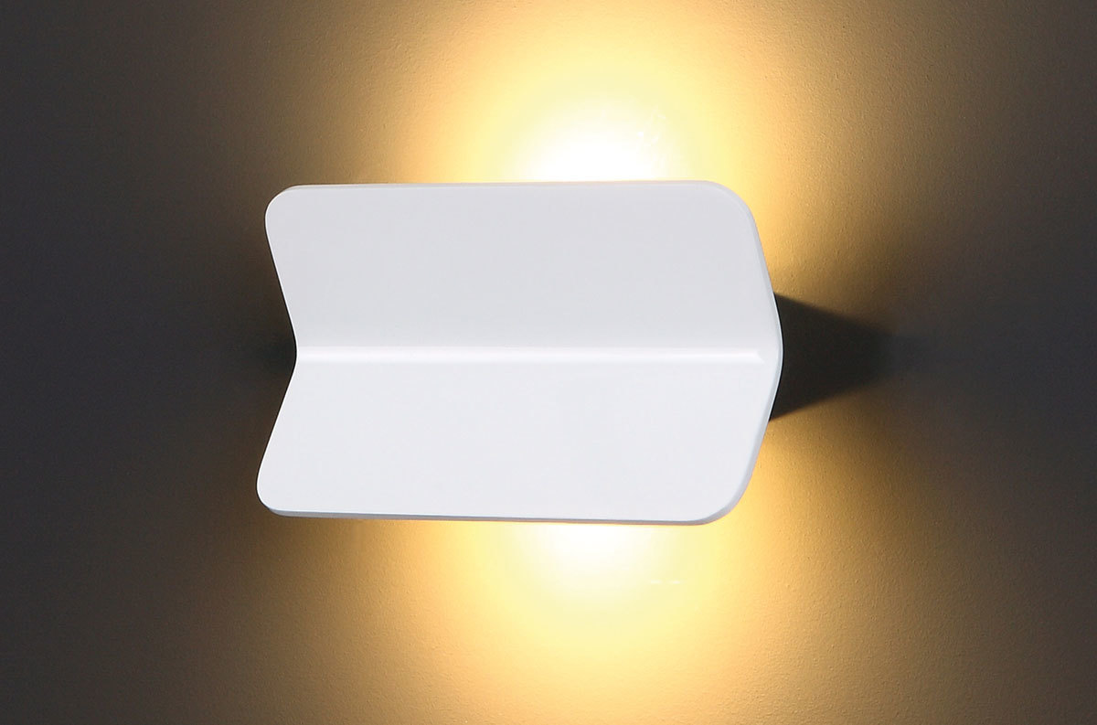 Vägglampa Max Light TIGRA W0131 vit aluminium LED 20 cm