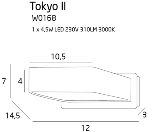 Kontrollera Vägglampa Max Light Tokyo II vit LED metall W0168