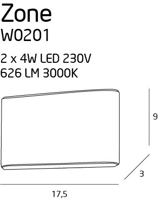 Kontrollera Vägglampa Max Light ZONE II W0201 vit LED 2-ljus IP44