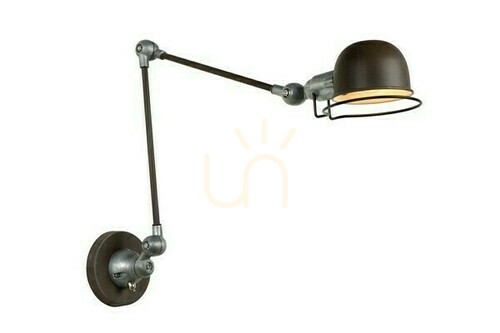 Kontrollera Lucide HONORE brun vintage vägglampa metall E14 45252/11/97