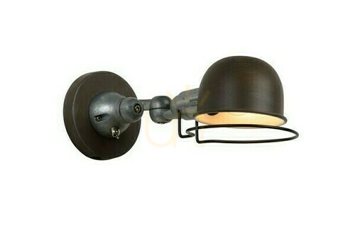Kontrollera Lucide HONORE vägglampa brun metall vintage E14 45252/01/97