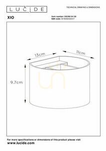 Vägglampa Lucide XIO svart aluminium G9 3,5 W 2700 K 09218/04/30 small 6