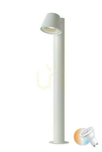 Kontrollera Outdoor Post Light Lucide Dingo Vit Aluminium 70 cm 14881/70/31
