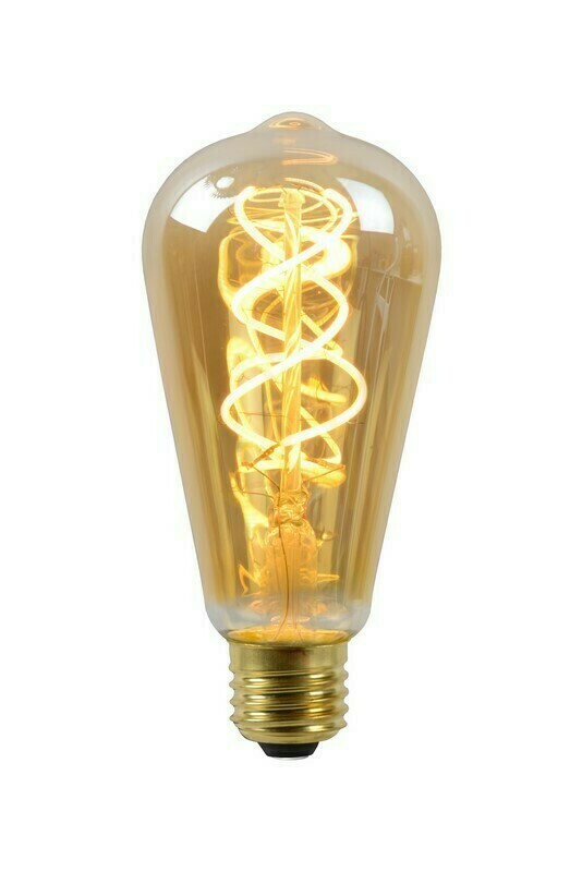 Lucide FILAMENT Pendellampa Amber Glas E27 5W 2200K 49034/05/62