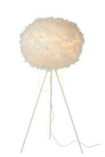 Kontrollera Lucide GOOSY vit golvlampa E27 142 cm 71767/50/31