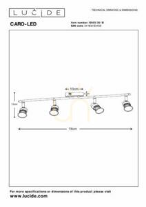 Spotlight Lucide CARO-LED Silver 4xGU10 13955/20/12 small 3