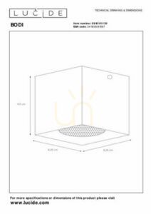 Downlight Lucide BODI svart aluminium GU10 dimbar 09101/01/30 small 3
