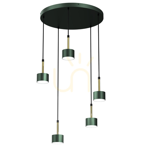 Kontrollera Grön hängande lampa Arena Grön/Guld 5x Gx53