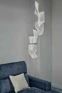 Taklampa Max Light Silk P0371D krom LED 15 W 55 cm small 5