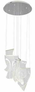 Taklampa Max Light Silk P0371D krom LED 15 W 55 cm small 0